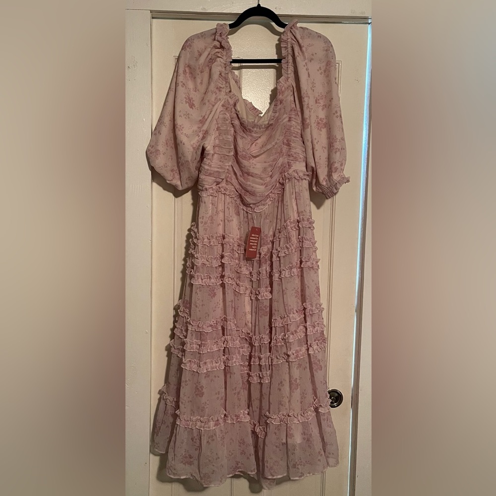 Ivy City Pink Aniston Dress, 3X